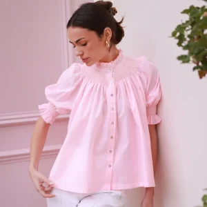 Scholl Summer Blouse Watermelon Stripe with Lemon Sorbet Hand Smocking Edition 65