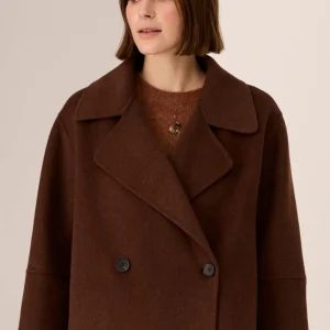 Cohen Cropped Wool Coat - Walnut